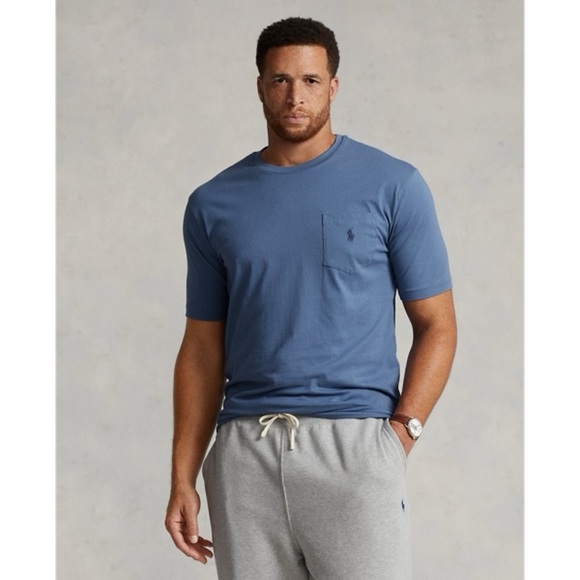 Polo by Ralph Lauren Men's Classic Blue Tee - Picture 1 of 4